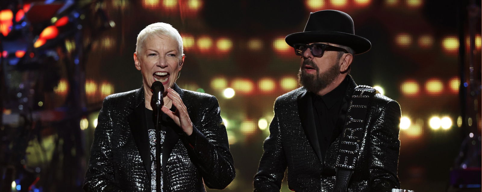 Dave Stewart and wife at the London County Hall for the opening